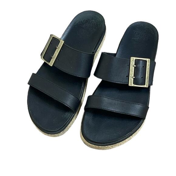 SOREL ROAMING BUCKLE SLIDE‎ JUTE BLACK SIZE 9 - Picture 1 of 8